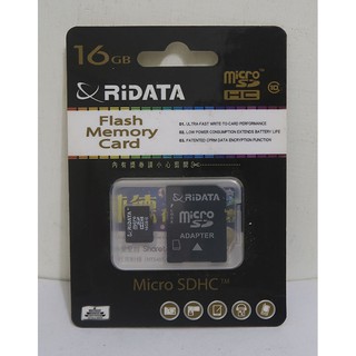 錸德 Ridata micro SDHC 16GB 記憶卡(附SD轉卡)