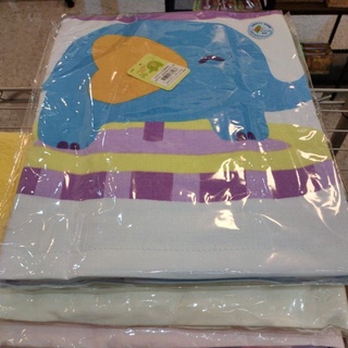 台灣製造 大象 半棉半紗 兒童浴巾