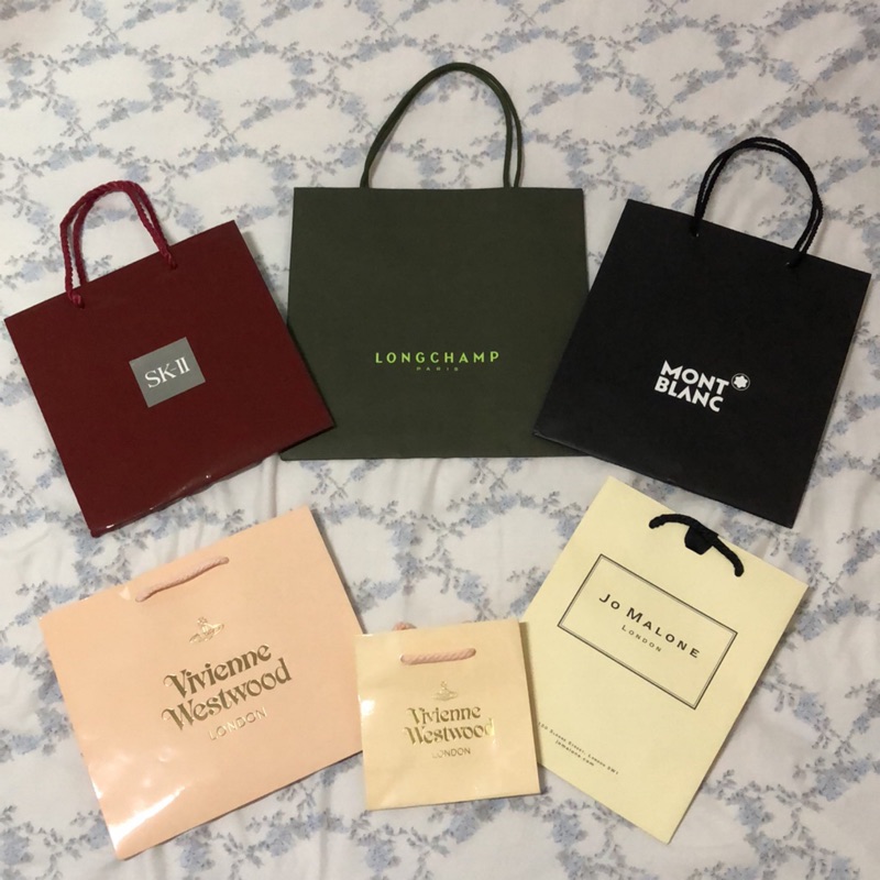 *馬上出貨* 精品紙袋 Longchamp, 萬寶龍, SK2, Vivienne, JoMalone, Adidas