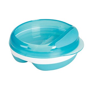 【美國OXO】雙層餵食餐碗(水藍) 學習餐具 餵食餐具 分隔餐碗（LAVIDA官方直營）
