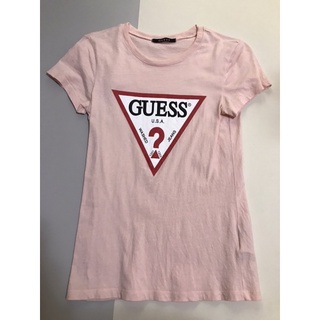 guess 標語短袖T