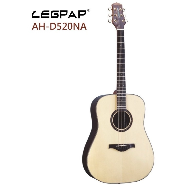 亞洲樂器 LEGPAP AH-D520NA 全單版 斜面民謠吉他 專利技術