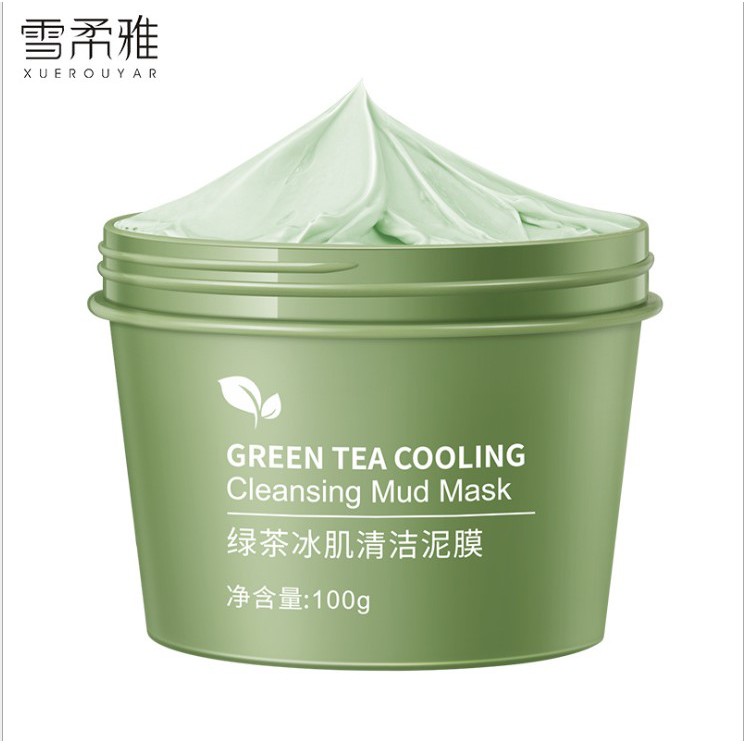 【F P】✦台灣現貨✦雪柔雅 玫黛琳 綠茶冰肌泥膜 深層清潔面膜 控油去黑頭粉刺塗抹面膜 綠茶冰淇淋面膜 綠茶泥膜