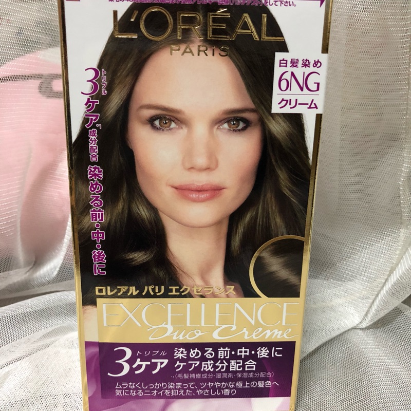 L’oreal 萊雅巴黎優媚霜三重護髮霜管染髮霜6NG/7NG深亞麻棕