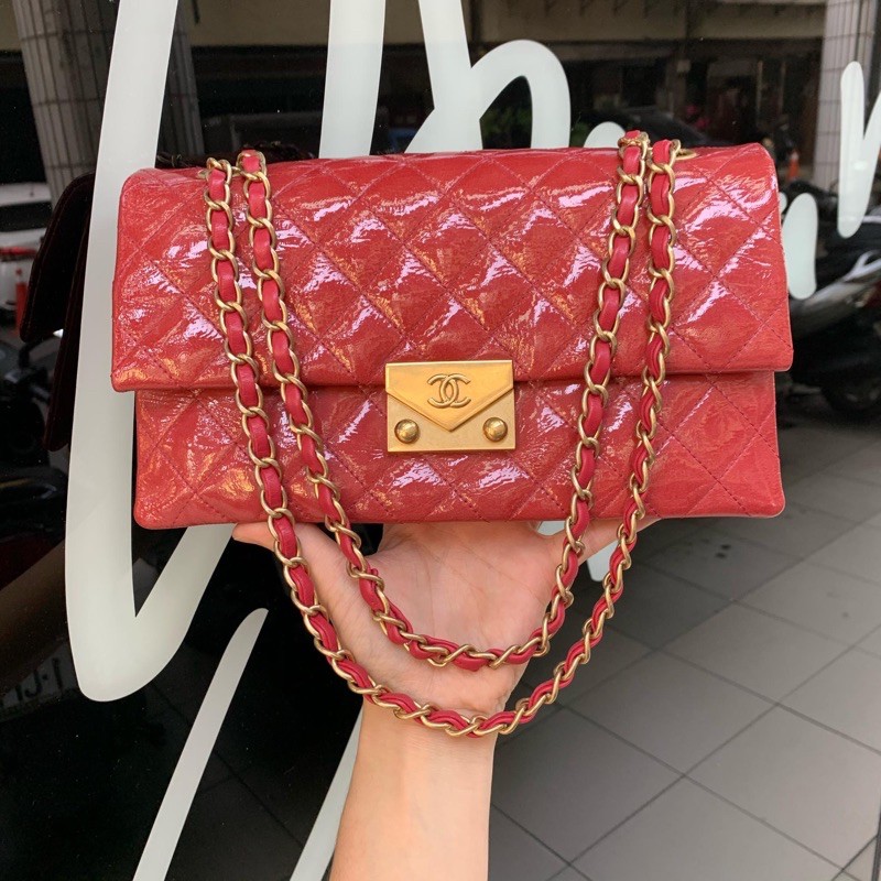 台南chanel 香奈兒二手正品金釦側背包老香鍊包包包包woc 近全新vintage 小香 蝦皮購物