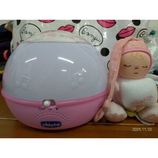 Chicco 幼兒舒眠 星星投射 安撫音樂夜燈（粉）