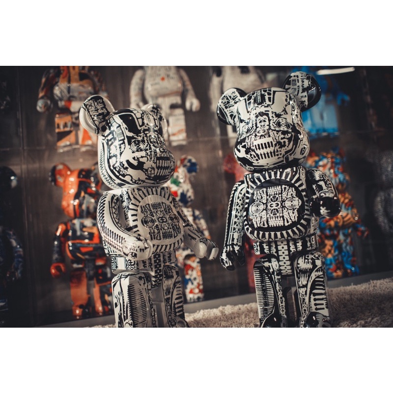 Be@rbrick HR Giger Soryama 空山基 異形 雙色一對 400%+100%