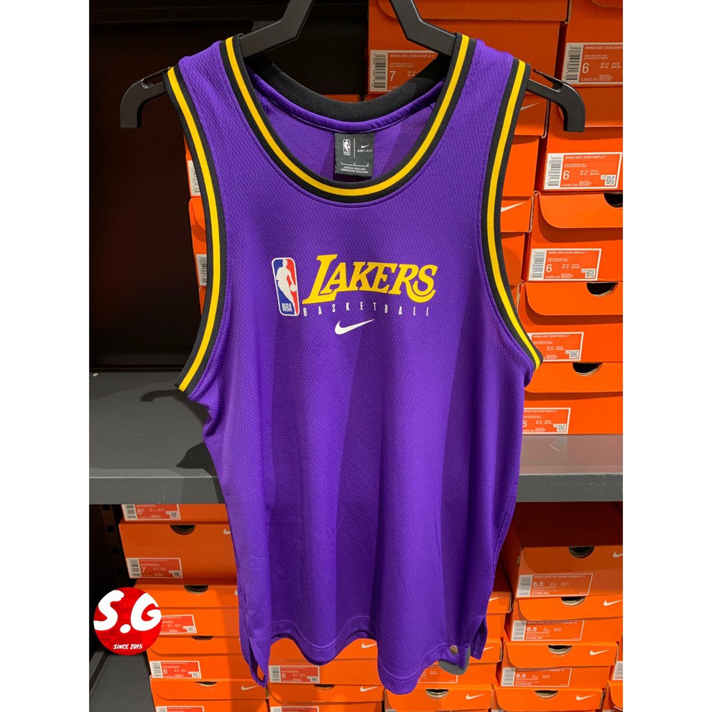 S.G NIKE NBA LAKERS TANK 湖人隊 球衣 運動 吊嘎 背心 透氣 排汗 紫色 BQ9344-504