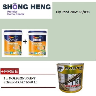 [全新+免運] Dulux 得利全效合一 平光乳膠漆 2079色(Lily Pond) 1L