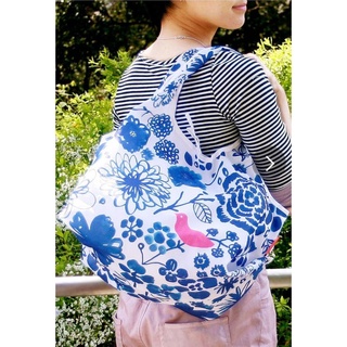 環保袋購物袋--日本Prairie Dog設計環保袋/摺疊收納袋--青鳥--秘密花園