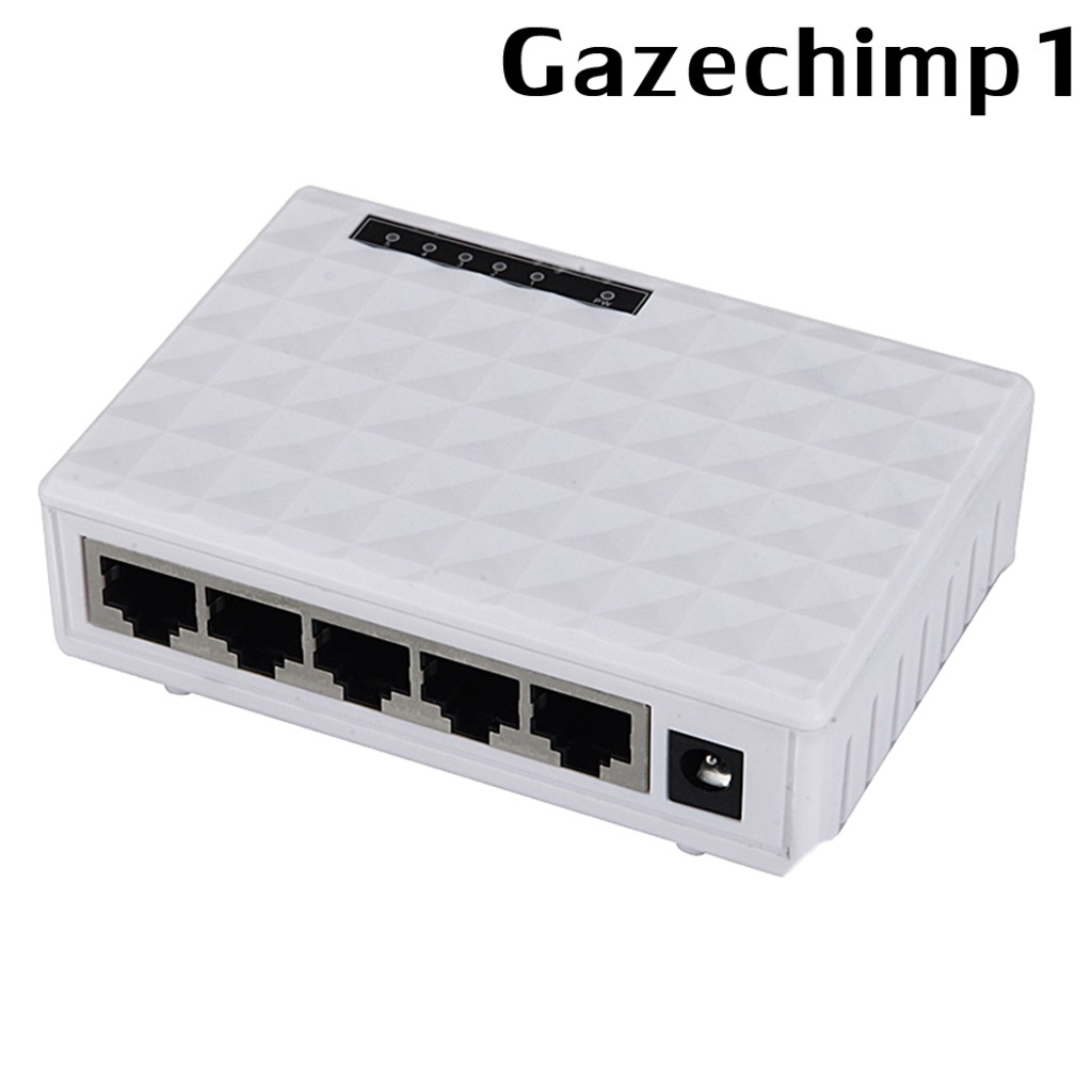 Gazechimp1 100mbps Rj45 5port 快速以太網lan 網絡交換機分配器台式機 蝦皮購物