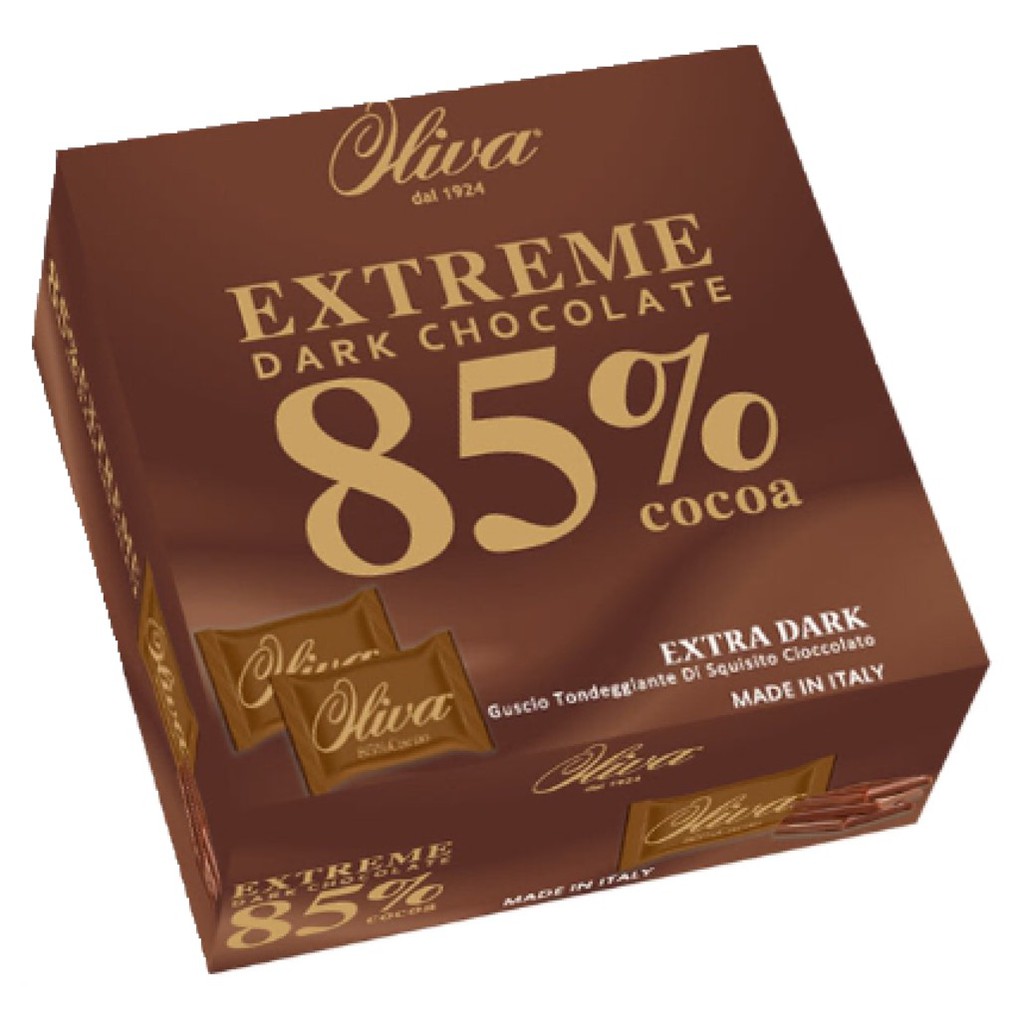 *貪吃熊*義大利歐利華 Oliva 85%黑巧克力薄片 歐麗華85%巧克力 巧克力片 黑巧克力 巧克力 義大利黑巧克力