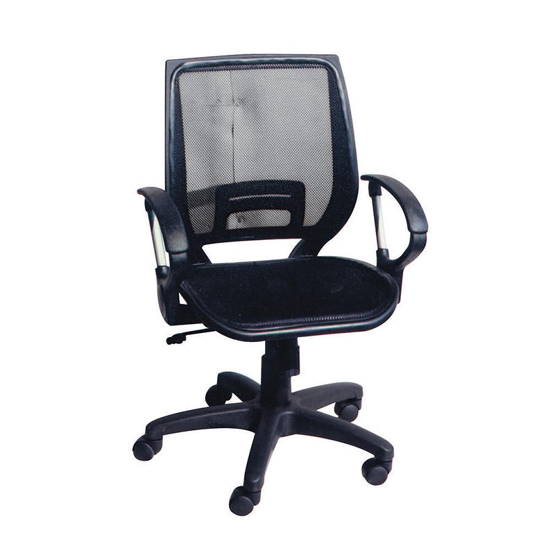 22 輕鬆購 HA-60型黑色網扶手辦公椅 電腦椅 氣壓升降椅 GD372-1