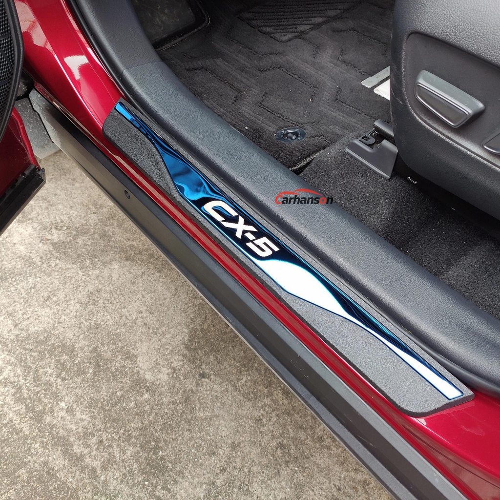 汽車配件車用門檻條適用於馬自達 CX5 Mazda CX-5 2013-2024 側踏板門檻 裝飾條 防磨損踏板保護