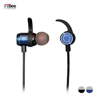 嘻哈部落iSee BT5.0 雙待機鋁合金運動型音樂藍牙耳機 灰藍色_KT