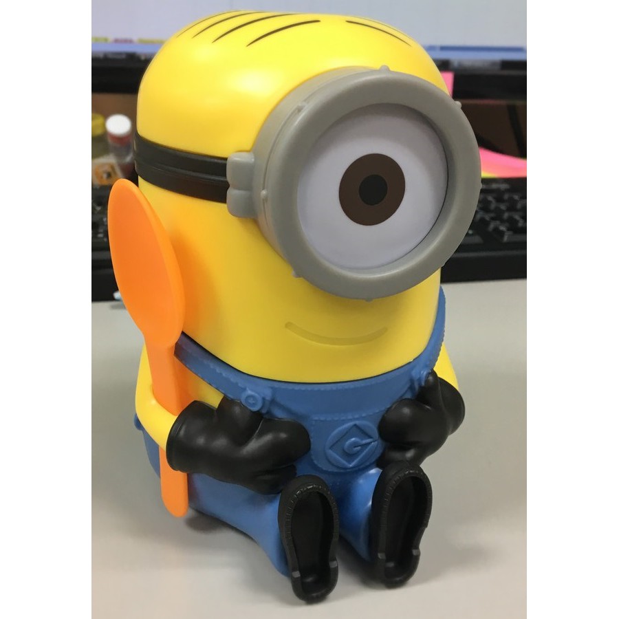 Minions小小兵行動早餐碗/公仔造型碗(附湯匙)