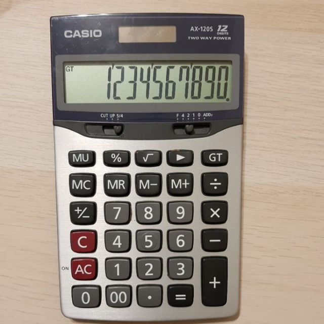 CASIO 卡西歐 計算機 型號AX-120S