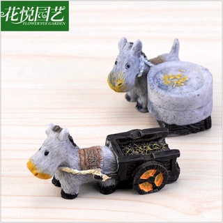 ☆瑪菲司☆ CJDC19 小驢拉車 小驢拉磨 驢子 微景觀多肉植物苔蘚盆栽擺飾 園藝DIY裝飾品 擺件 公仔玩偶 擺飾