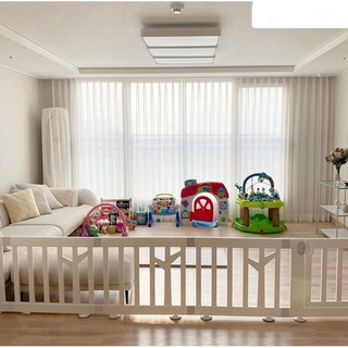 【花花小妹】韓國ifam樺樹圍欄寶寶遊戲安全床防摔防護欄嬰兒室內爬行學步柵欄