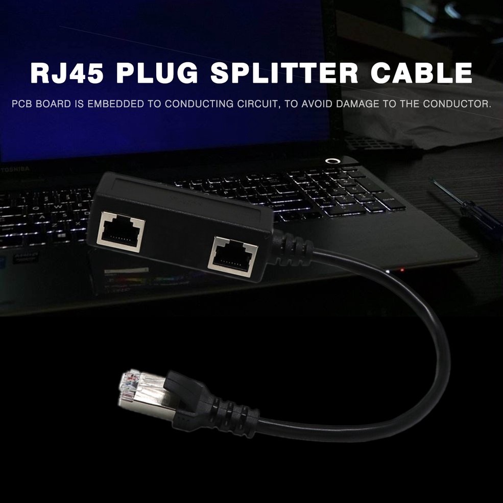 1對2 Lan以太網rj45連接器分配器擴展適配器電纜 蝦皮購物