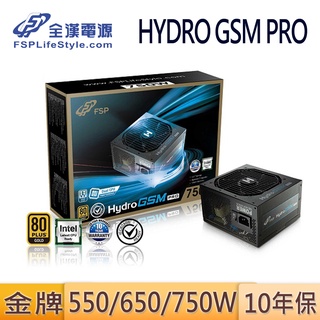 FSP 全漢 HGS 550W 750W 電源供應器 80PLUS 金牌 全日系 半模組 十年保 LLC
