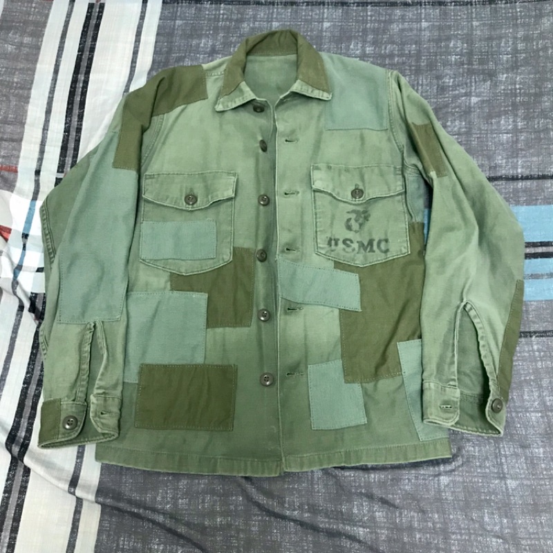 美軍 公發 USMC OG107 remake 改製 拼接 襯衫 外套 夾克 軍綠 shirt jacket
