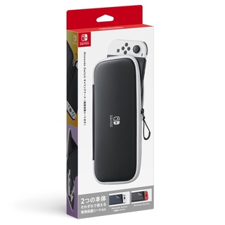 【可可電玩】<現貨> Switch NS 原廠 OLED主機收納包 附螢幕保護貼 黑色收納包 臺灣公司貨