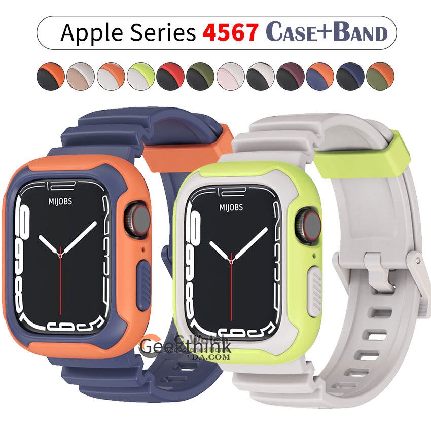 屏幕保護膜錶帶防震外殼兼容 Apple Watch 8 7 6 5 4 SE iWatch 40mm 41mm 44mm