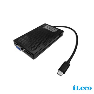 iLeco 9in1 Type-C PD快充/傳輸集線器 手機 安卓 win11 讀卡機 1080P HDMI VGA