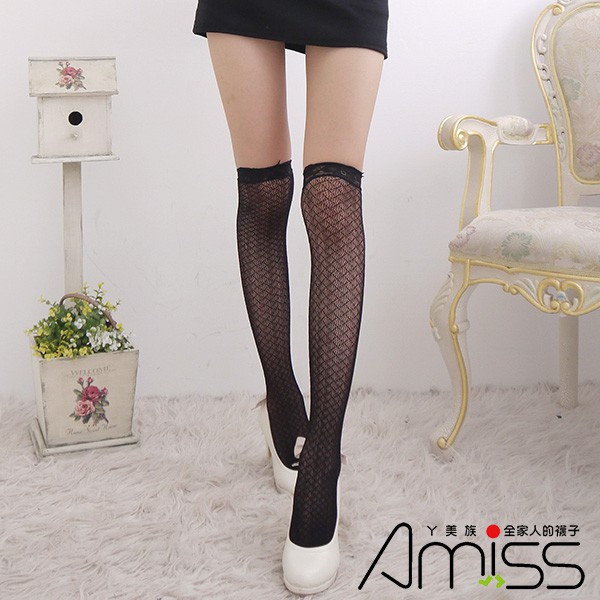 【Amiss】性感蕾絲膝上網襪(B713-4)