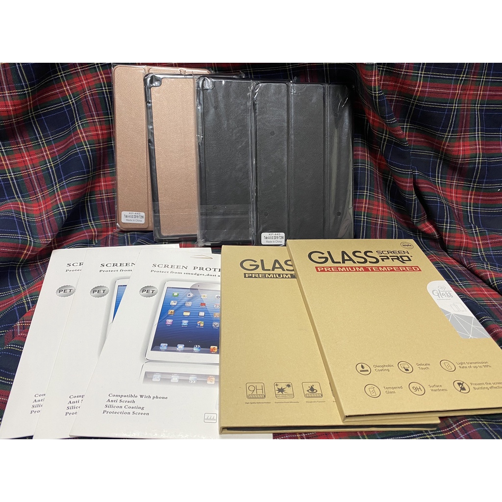 SAMSUNG Galaxy Tab A 8.0 2019 8吋T295三折可立式皮套/玻璃螢幕保護貼/保護貼
