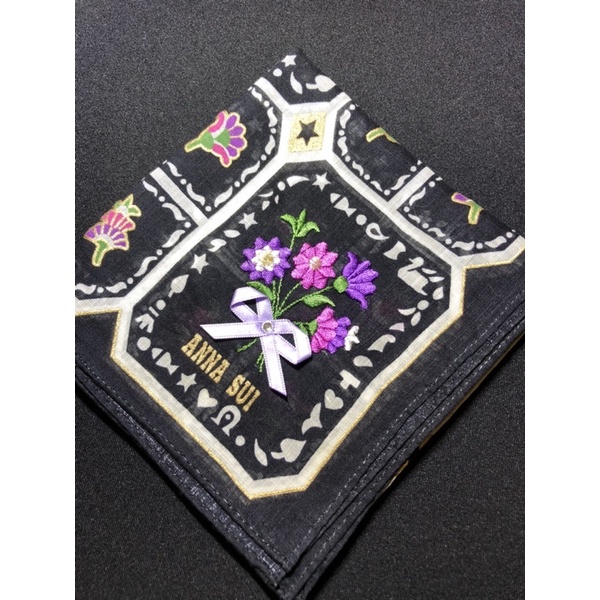 專櫃正貨Anna Sui  精美質感 可隨身攜帶 帕巾 領巾 絲巾