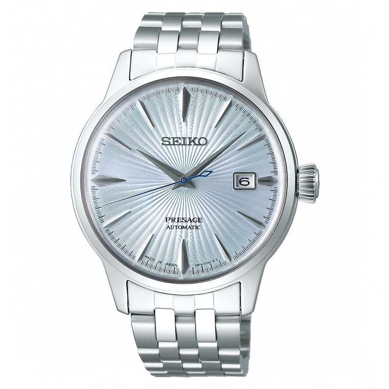 Seiko 精工錶 Presage 4R35-01T0C(SRPE19J1) 調酒師經典機械腕錶 /天藍面 40.5mm