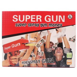 Super Gun 噴錢槍 吐錢噴錢機(附電池)/一個入 附玩具鈔2020-1鈔票槍可噴台幣-CF141582