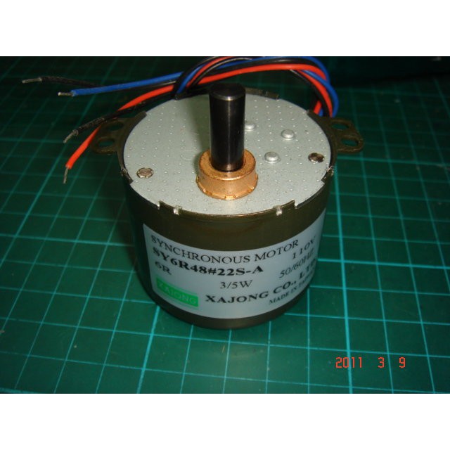 [多元化清倉品]同步馬達 慢速馬達 6RPM 3/5W 110V/220V(出4條線)(另有其他轉速)