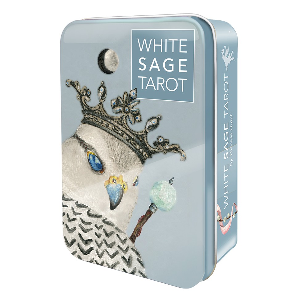 【預馨緣塔羅鋪】現貨正版白色鼠尾草塔羅牌White Sage Tarot(全新78張)(鐵盒版)(附中文說明)