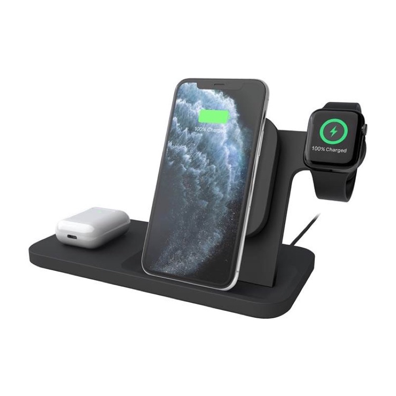 【9成新】石墨黑Logitech Powered 3 IN 1 Dock 羅技3合1無線充電板 Watch&iPhone