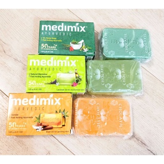 外銷版 新包裝🍀印度medimix草本手工皂 125克 三款可選 淺綠/深綠/檀香