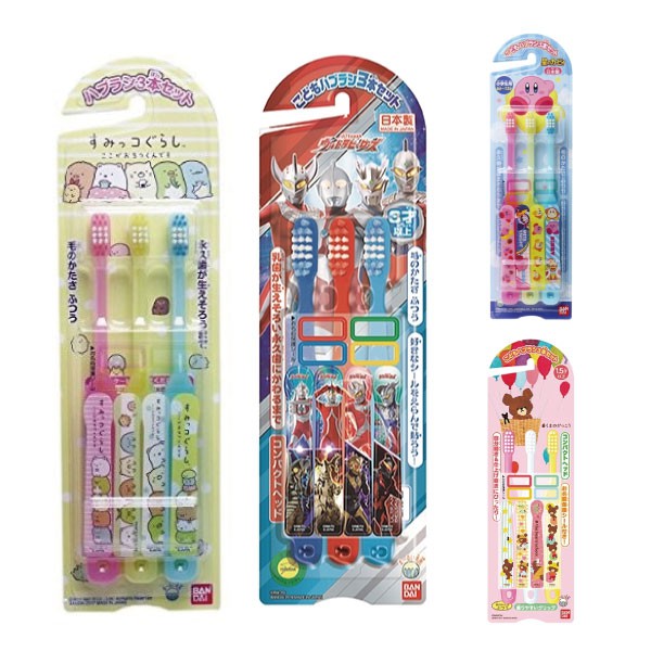 日本 Bandai 幼兒/兒童造型牙刷 3入組 (5款可選)【麗兒采家】