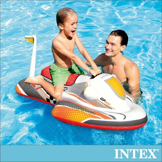 【INTEX】水上摩拖車造型充氣戲水玩具/浮排 117x77cm 適合3歲以上 15130450(57520)