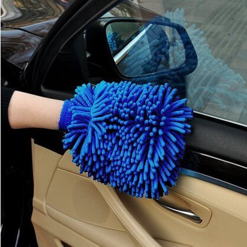 雪尼爾超微纖洗車海綿 打蠟巾 清潔手套 擦車布 單面