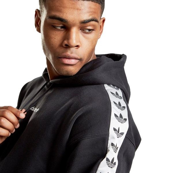 Adidas Originals TNT Tape Hoodie 三葉草黑色串標滾邊棉質長袖帽T DX1301 | 蝦皮購物