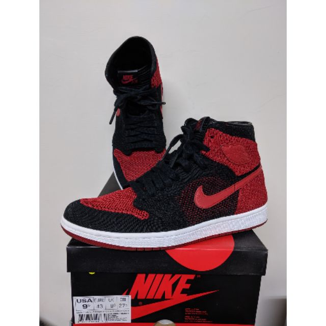 （定期出清）NIKE AIR JORDAN 1 RETO HI FLYKNIT 紅黑 aj1