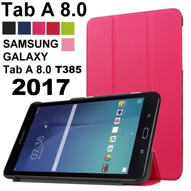 SAMSUNG GALAXY Tab A 8.0 2017 LTE T385 三折 可站立 支架 保護套 皮套
