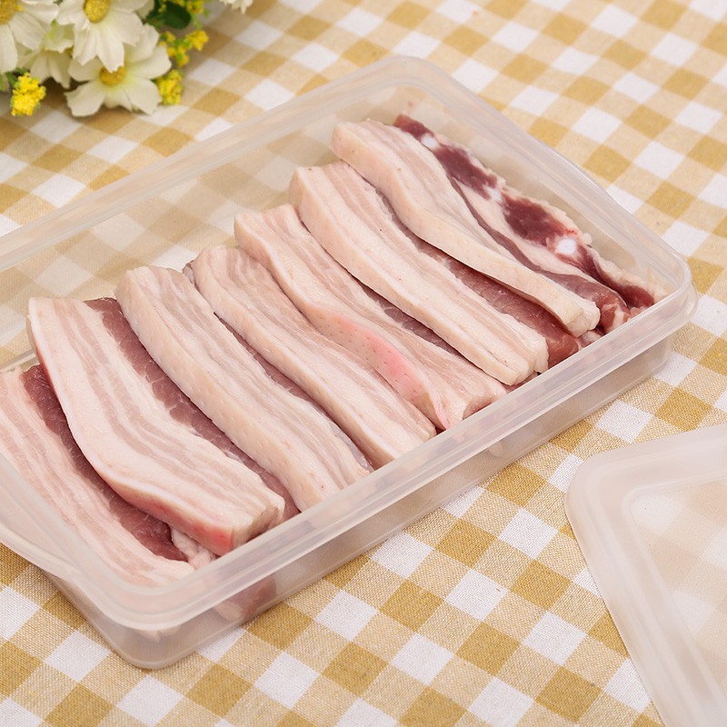 日本製肉品保鮮盒 收納盒 肉片保鮮盒 薄切肉片密封盒 冰箱冷藏保鮮盒【波仔家生活雜貨舖】