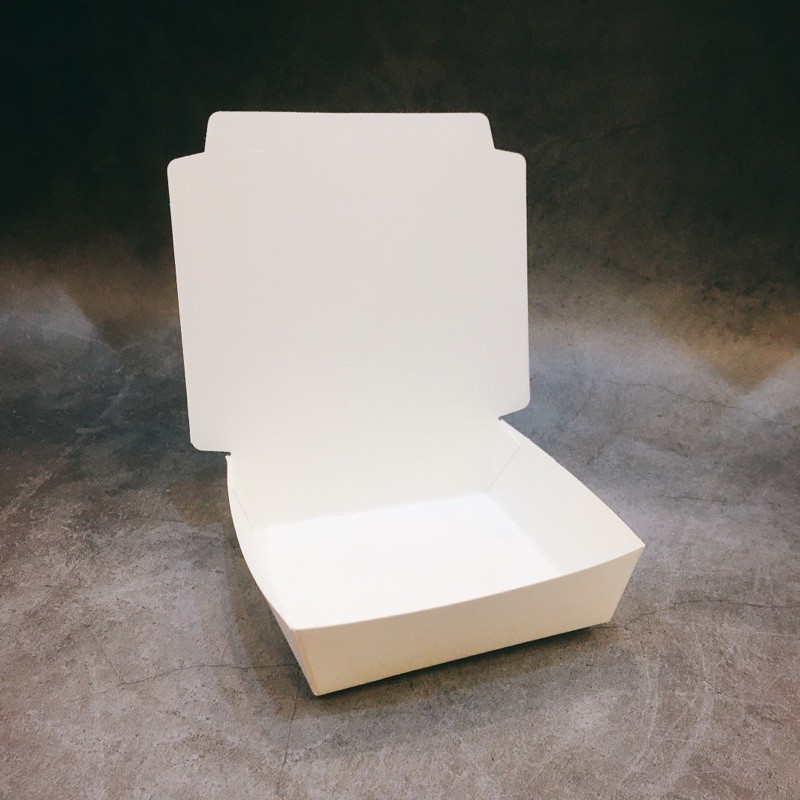 台灣現貨 當日出貨 空白餐盒  吐司盒  一體小 便當盒 免洗餐具 紙餐盒 空白 土司盒 吐司盒 純白 無印刷