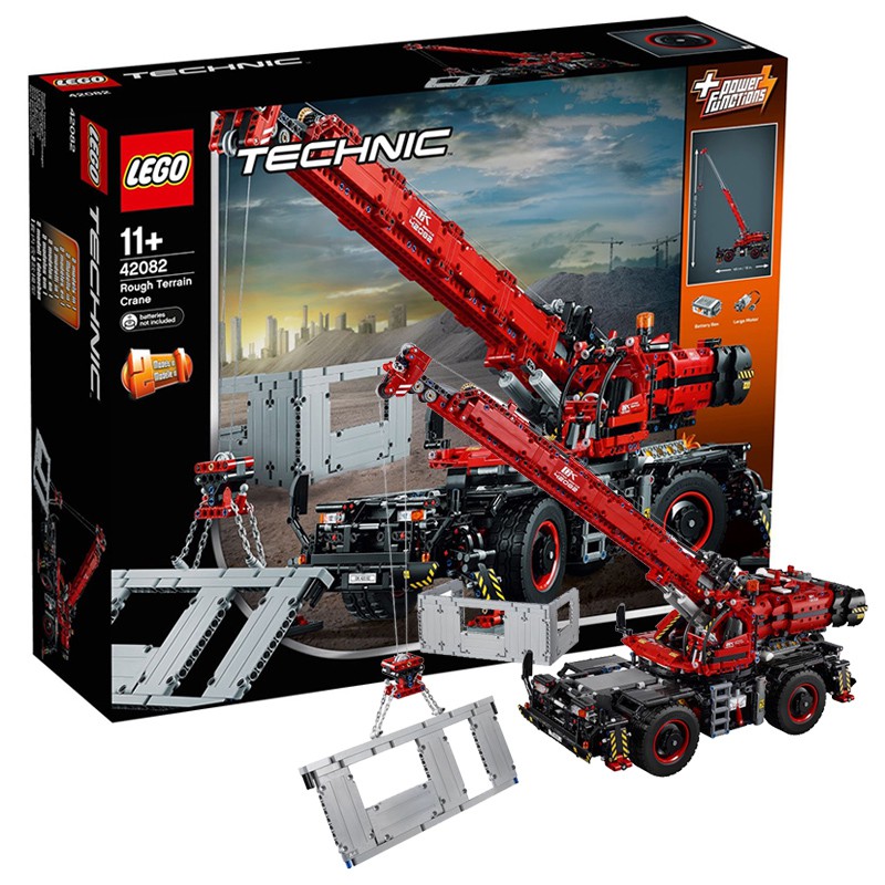 QC208 樂高積木科技系列機械組42082復雜地形起重機叉車男孩子拼裝玩具