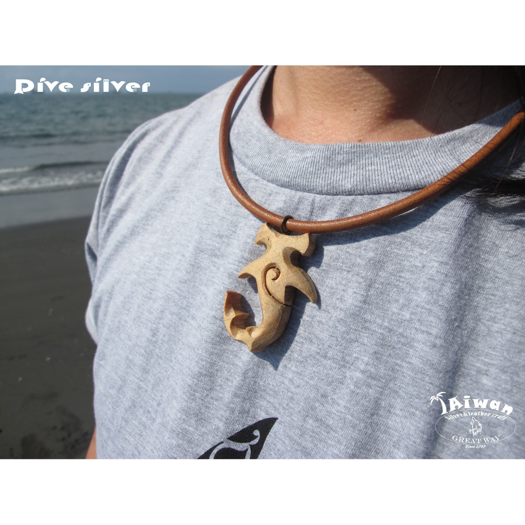【Diving Wooden ocean 】手工海洋木頭項鍊--鎚頭鯊Ⅱ