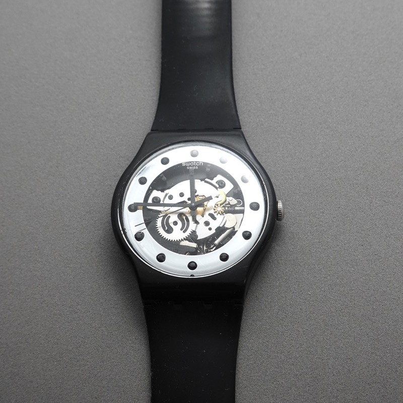 Swatch 機械 設計 手錶 黑色