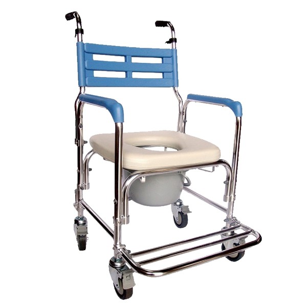 杏華 鐵製附輪便器椅(藍) IC102W【醫康生活家】
